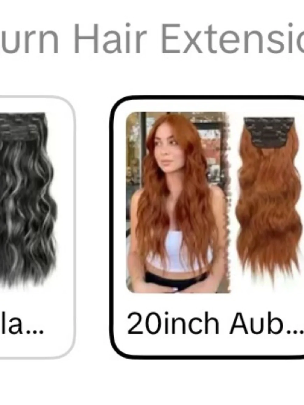 Auburn Clip-In Hair Extensions - Voluminous Wavy Length
